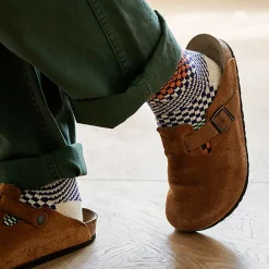 ROTOTO Socks^/ Check & Step Socks R1549