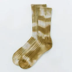ROTOTO Socks^/ Chunky rib crew socks Tie-dye