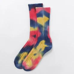 ROTOTO Socks^/ Chunky rib crew socks Tie-dye