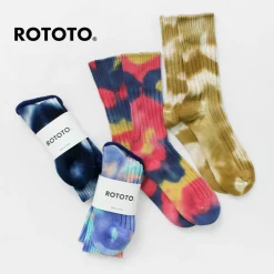 ROTOTO Socks^/ Chunky rib crew socks Tie-dye