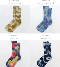 ROTOTO Socks^/ Chunky rib crew socks Tie-dye