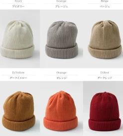 ROTOTO Hats^/ Cotton Roll Up Beanie