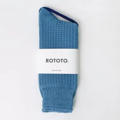 ROTOTO Socks^/ Cotton Waffle Crew Socks