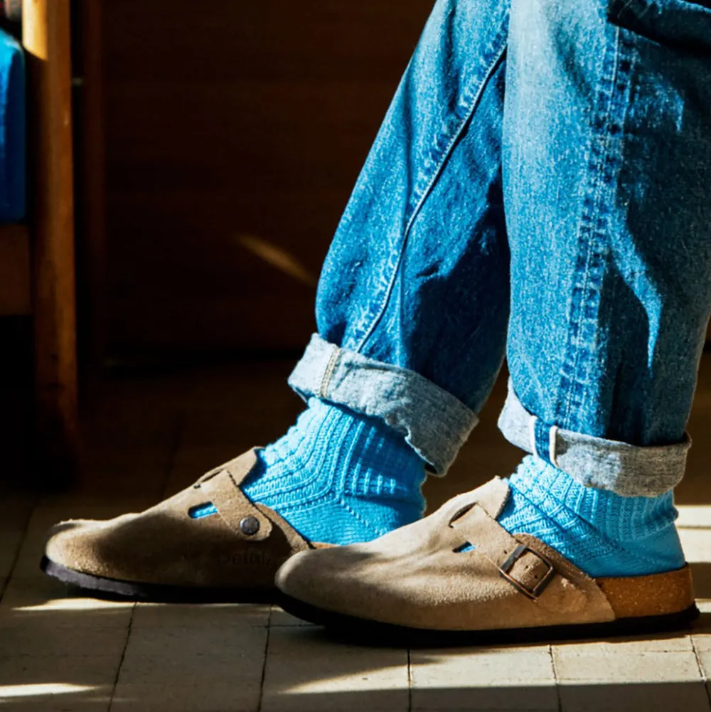 ROTOTO Socks^/ Cotton Waffle Crew Socks