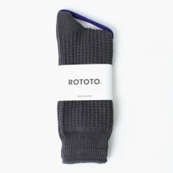 ROTOTO Socks^/ Cotton Waffle Crew Socks
