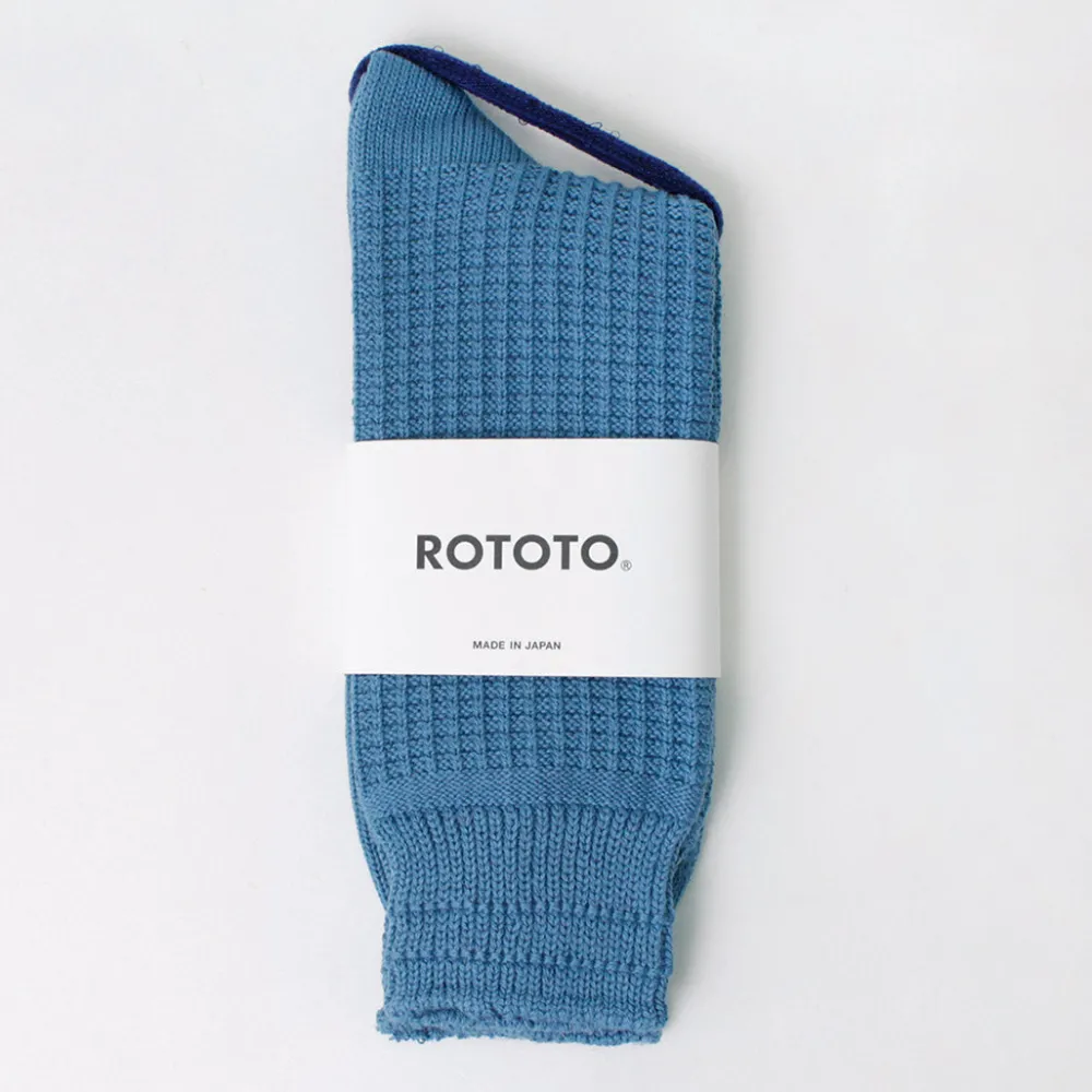 ROTOTO Socks^/ Cotton Waffle Crew Socks