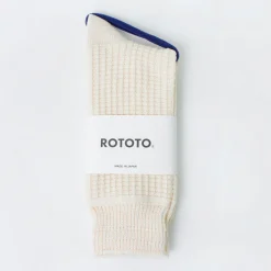 ROTOTO Socks^/ Cotton Waffle Crew Socks