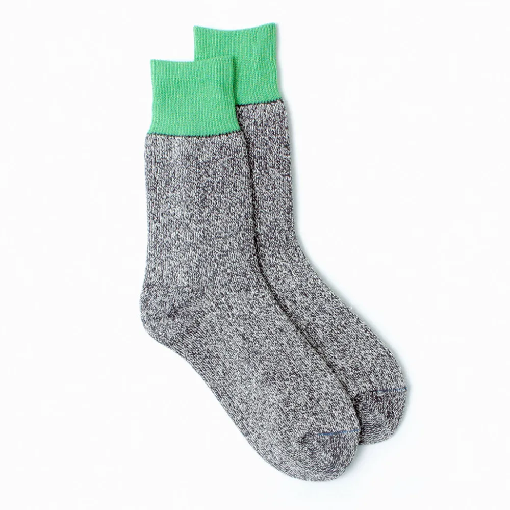 ROTOTO Socks^/ Double Face Crew Socks Silk & Cotton