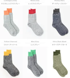 ROTOTO Socks^/ Double Face Crew Socks Silk & Cotton
