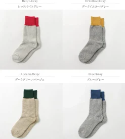 ROTOTO Socks^/ Double Face Crew Socks Silk & Cotton
