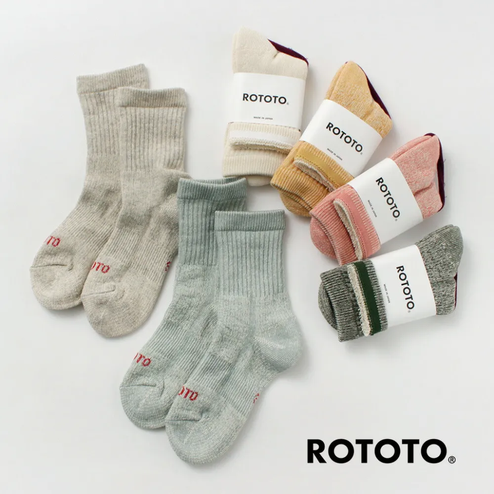 ROTOTO Socks^/ Double Face Mini Crew Socks Organic Cotton