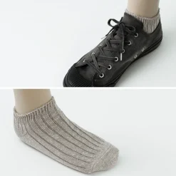 ROTOTO Socks^/ Linen Cotton Rib Socks Short