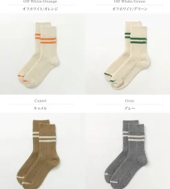 ROTOTO Socks^/ Merino Lambs Wool Striped Socks