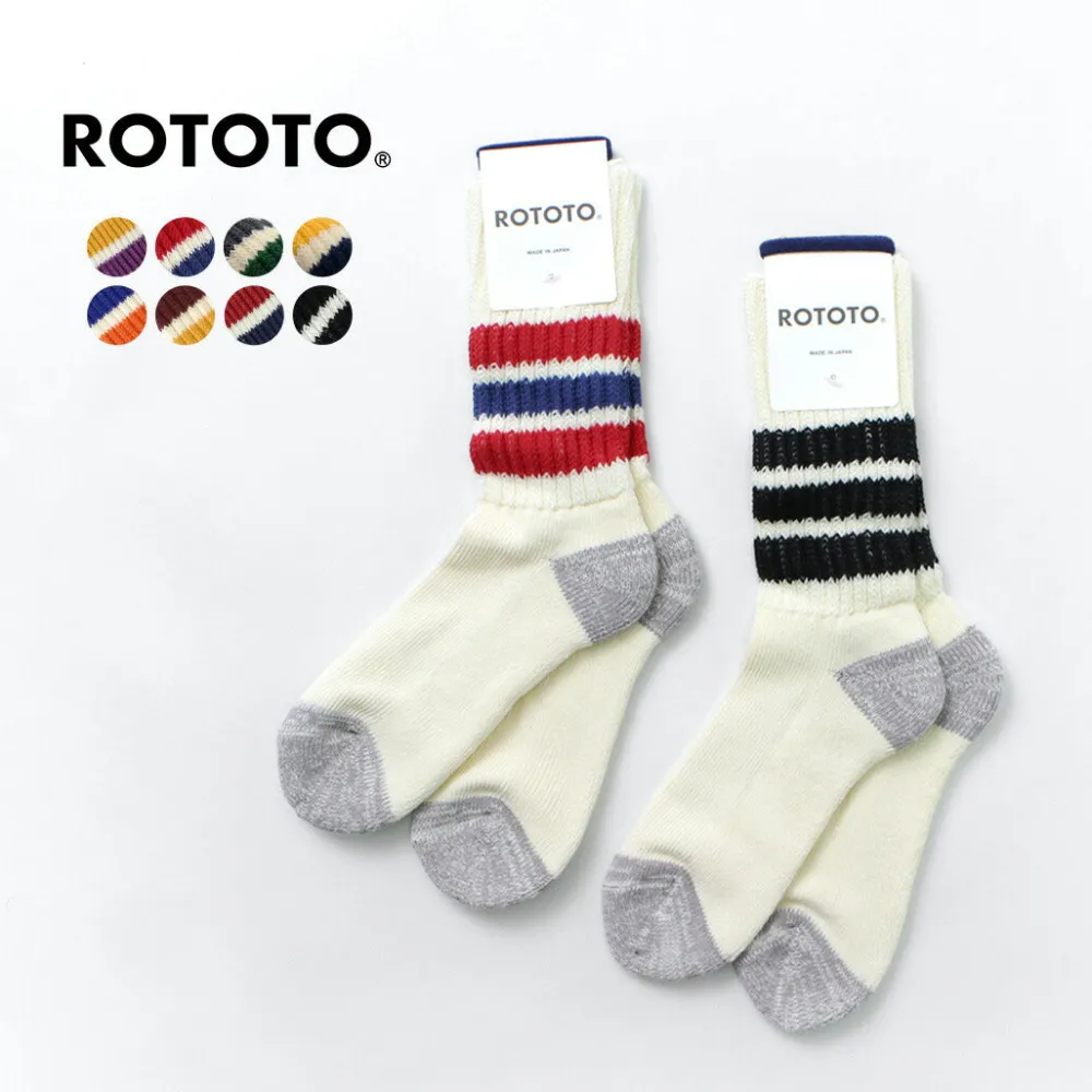 ROTOTO Socks^/ R1255 Coarse Ribbed Old School Socks