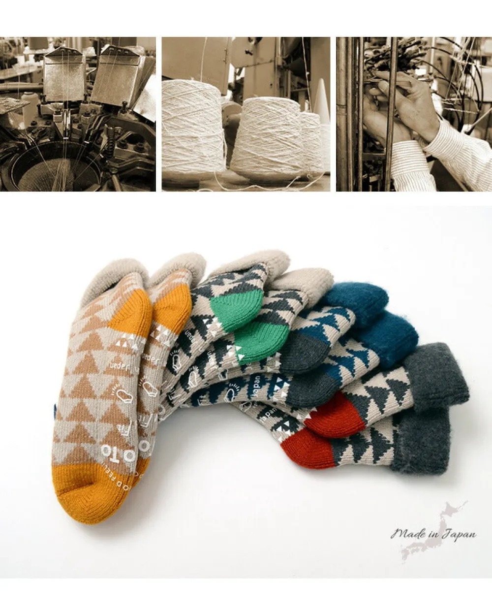 ROTOTO Socks^/ R1179 Comfy Room Socks SANKAKU