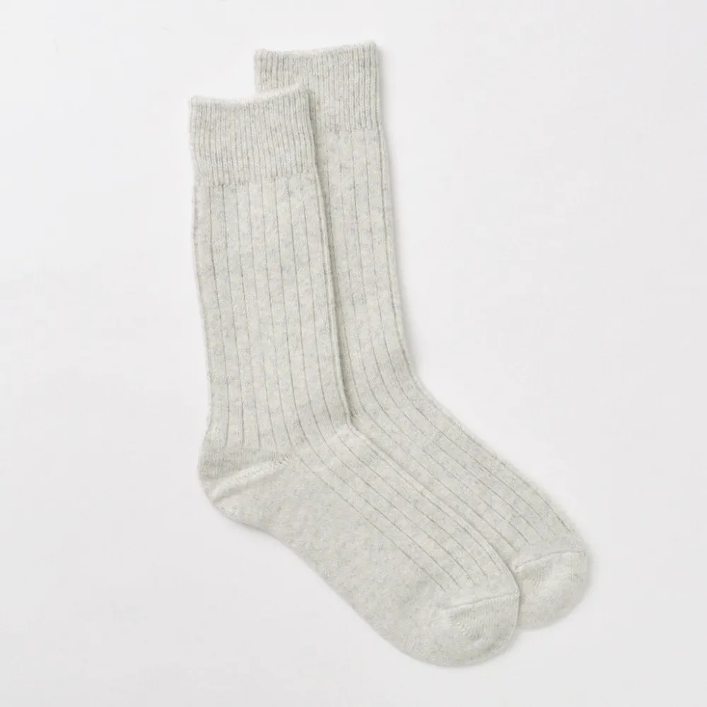 ROTOTO Socks^/ R1327 Cotton wool ribbed crew socks