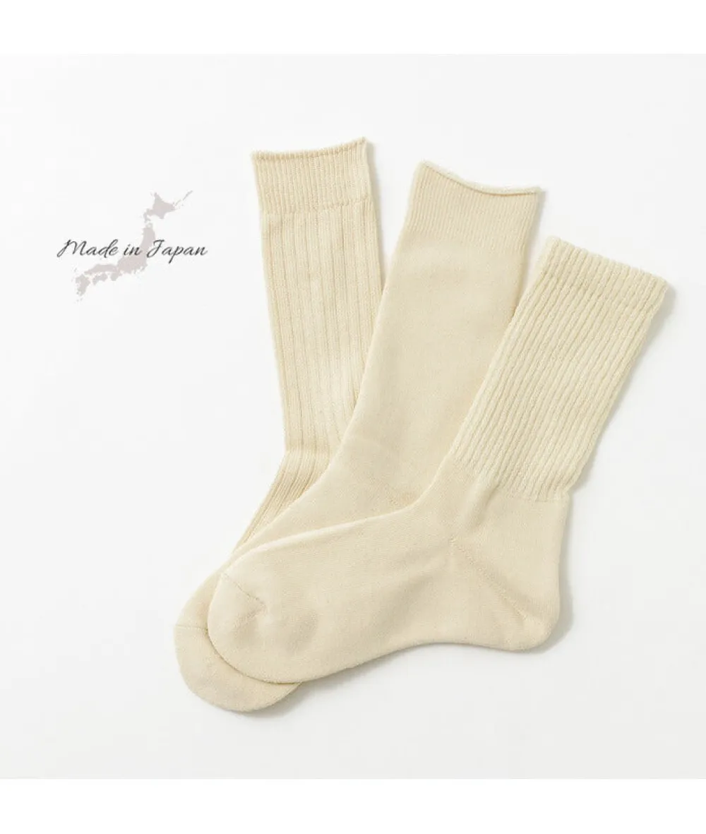 ROTOTO Socks^/ R1123 Daily 3 pack socks natural