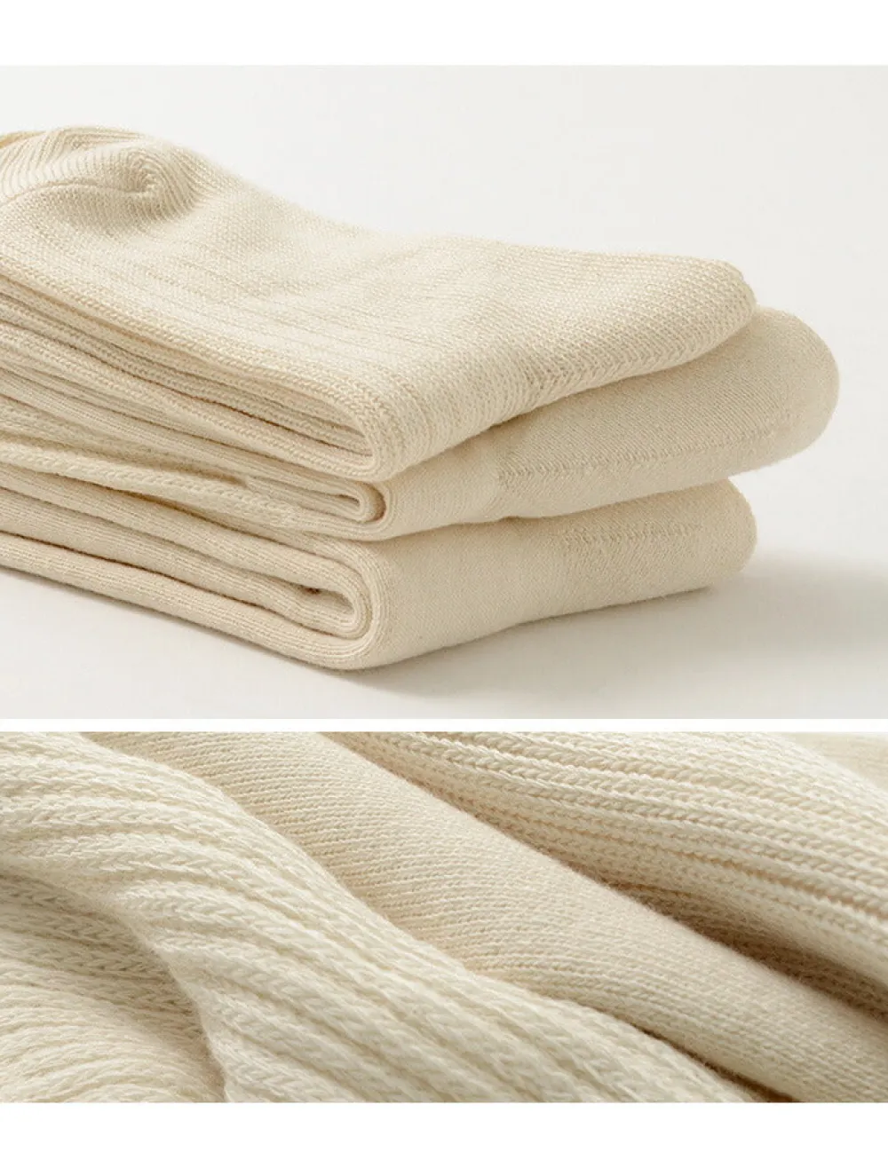 ROTOTO Socks^/ R1123 Daily 3 pack socks natural