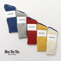 ROTOTO Socks^/ R1378 Gandy pattern crew socks
