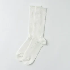 ROTOTO Socks^/ R1461 linen cotton ribbed socks