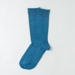 ROTOTO Socks^/ R1461 linen cotton ribbed socks