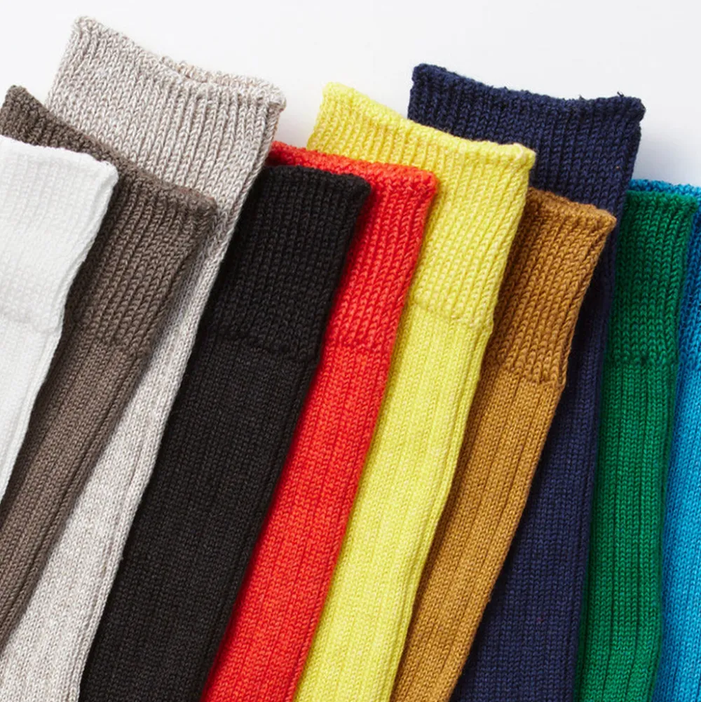 ROTOTO Socks^/ R1461 linen cotton ribbed socks