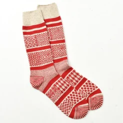 ROTOTO Socks^/ R1337 Multi jacquard crew socks