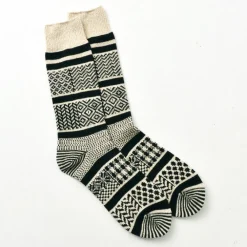 ROTOTO Socks^/ R1337 Multi jacquard crew socks