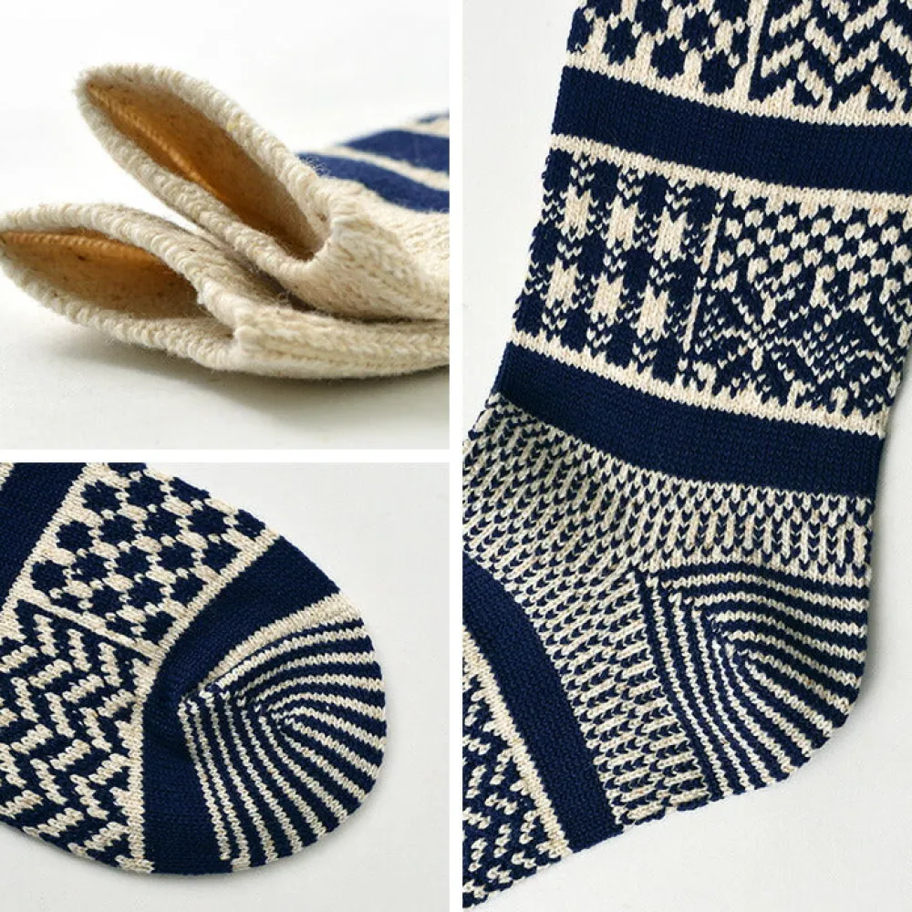 ROTOTO Socks^/ R1337 Multi jacquard crew socks