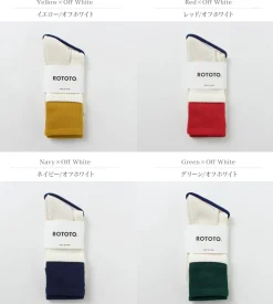ROTOTO Socks^/ R1421 Organic cotton double layer crew socks