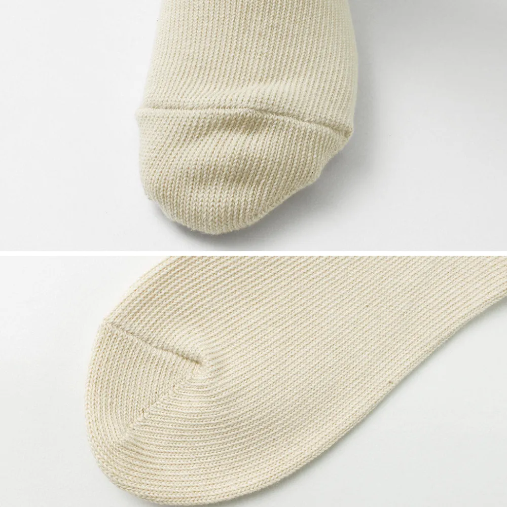 ROTOTO Socks^/ R1427 Organic Daily 3 Pack Ribbed Crew Socks