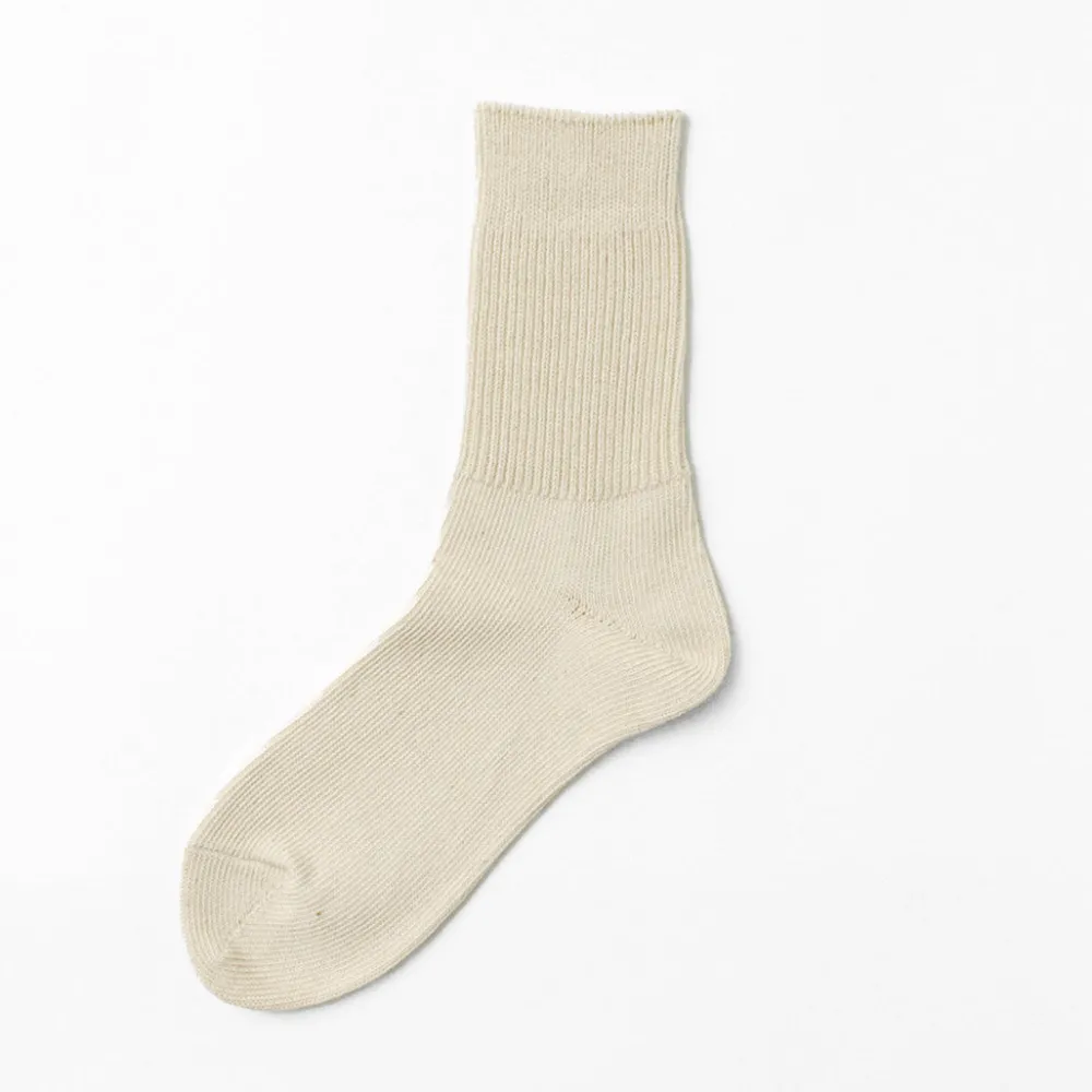 ROTOTO Socks^/ R1427 Organic Daily 3 Pack Ribbed Crew Socks