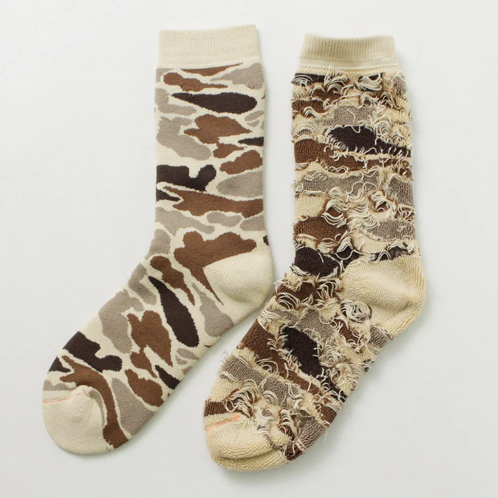 ROTOTO Socks^/ R1339 Pile camo crew socks