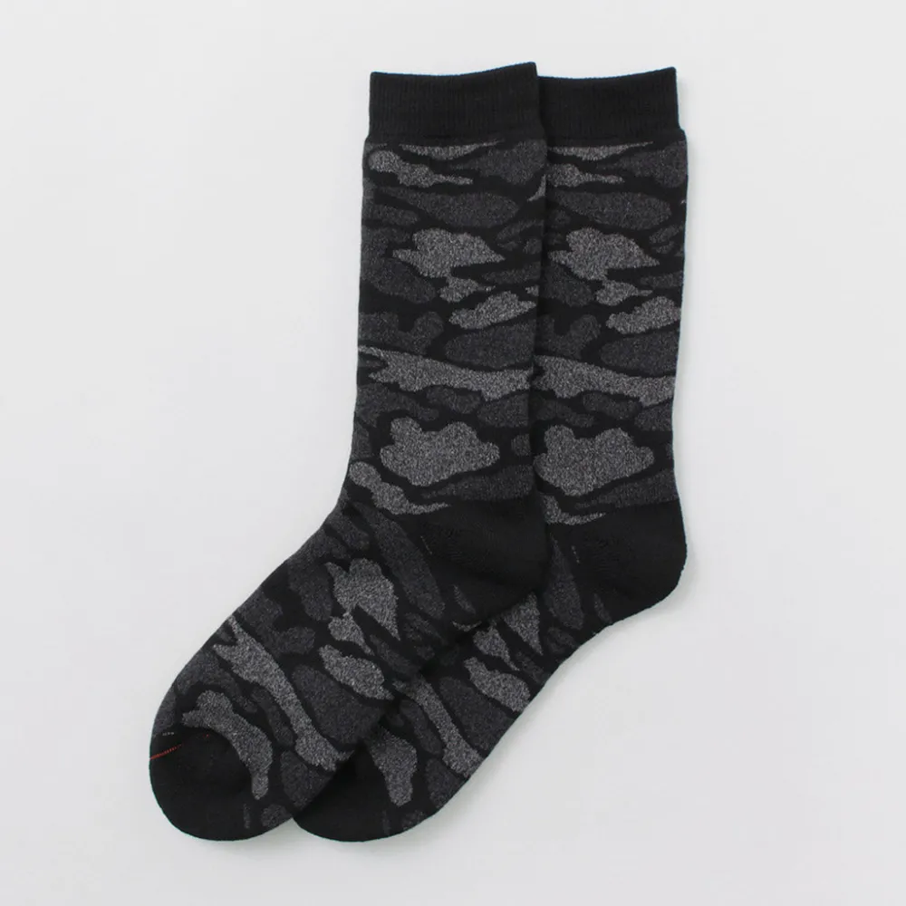 ROTOTO Socks^/ R1339 Pile camo crew socks