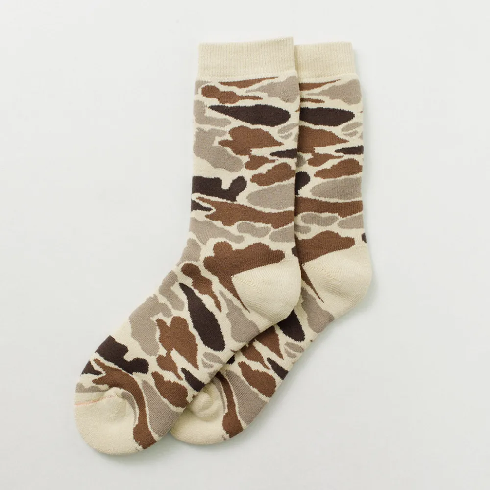 ROTOTO Socks^/ R1339 Pile camo crew socks