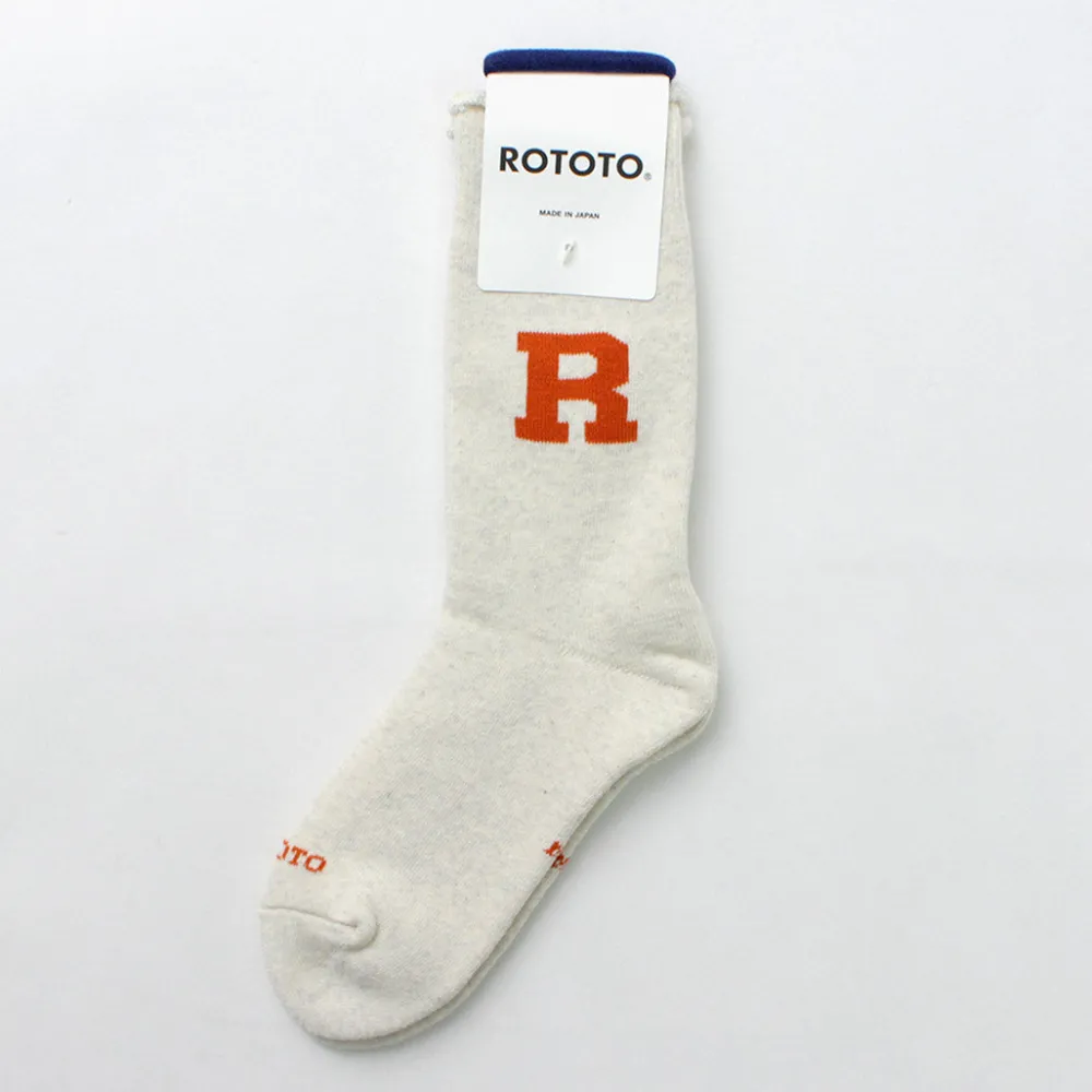 ROTOTO Socks^/ Raffy Sweat Socks R Logo