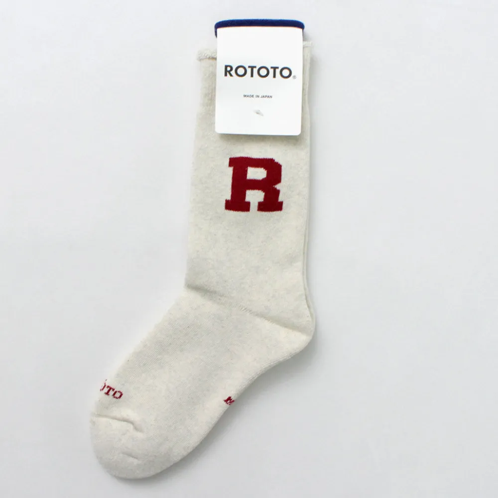 ROTOTO Socks^/ Raffy Sweat Socks R Logo