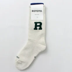 ROTOTO Socks^/ Raffy Sweat Socks R Logo