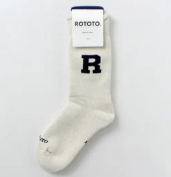 ROTOTO Socks^/ Raffy Sweat Socks R Logo