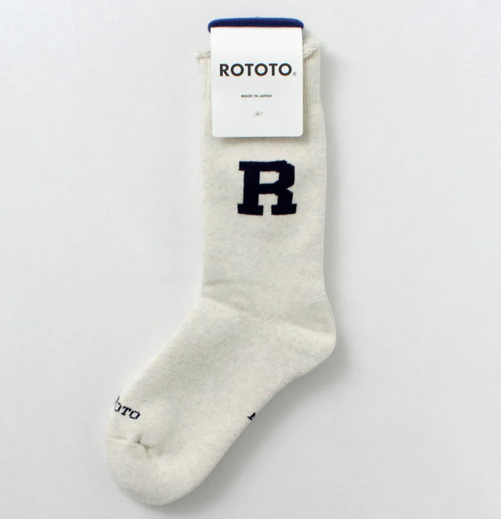 ROTOTO Socks^/ Raffy Sweat Socks R Logo