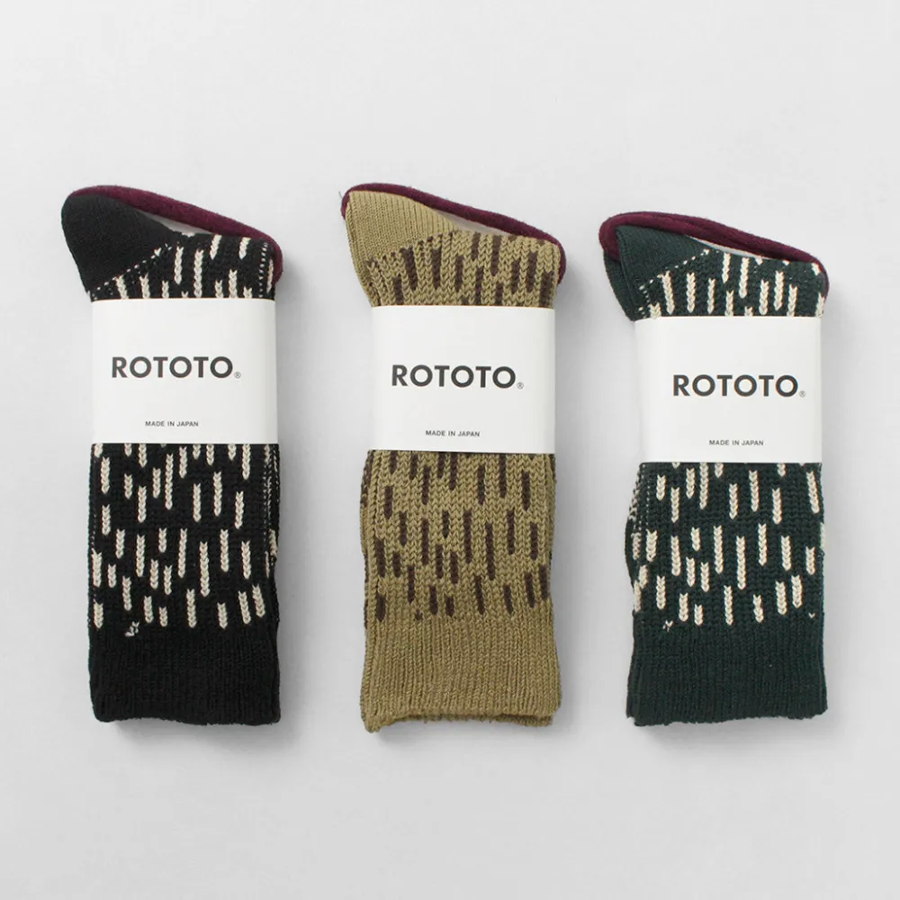 ROTOTO Socks^/ Raindrop Crew Socks
