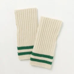ROTOTO Gloves^/ Striped Seamless Hand Warmer Merino Lamb Wool
