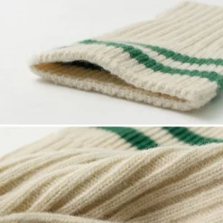 ROTOTO Gloves^/ Striped Seamless Hand Warmer Merino Lamb Wool