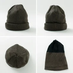 ROTOTO Hats^/ Super soft 2-way beanie Stripe