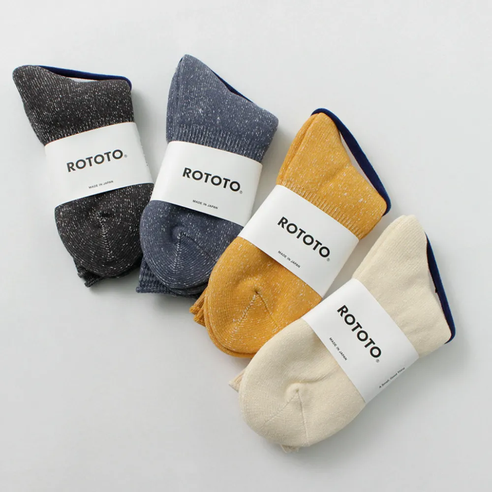 ROTOTO Socks^/ WASHI pile crew socks