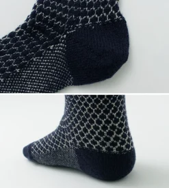 ROTOTO Socks^/ Woolen Jacquard Crew Socks Popcorn