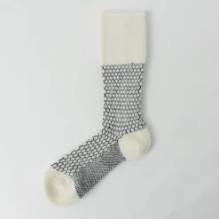 ROTOTO Socks^/ Woolen Jacquard Crew Socks Popcorn