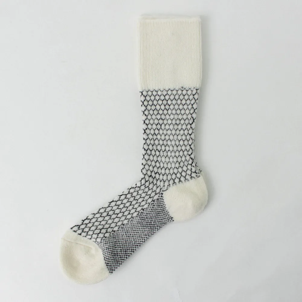 ROTOTO Socks^/ Woolen Jacquard Crew Socks Popcorn