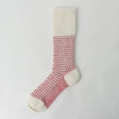 ROTOTO Socks^/ Woolen Jacquard Crew Socks Popcorn