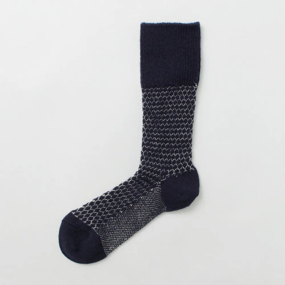 ROTOTO Socks^/ Woolen Jacquard Crew Socks Popcorn